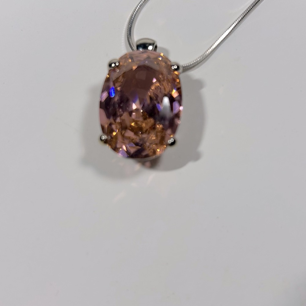 Jewelry set with pink stones - Picture 4 of 8